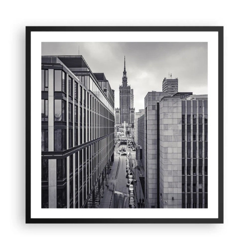 Plakat w czarnej ramie - Warszawska dolina - 60x60 cm