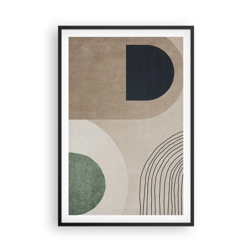 Plakat w czarnej ramie - Łagodność owalu - 61x91 cm