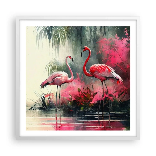 Plakat w białej ramie - Lekcja naturalnego wdzięku - 60x60 cm