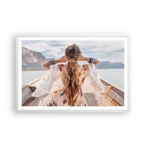 Plakat w białej ramie - W drodze ku szczęściu - 91x61 cm