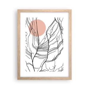 Plakat w ramie jasny dąb - W sieci gałązek - 30x40 cm