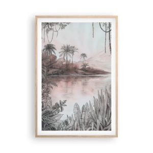 Plakat w ramie jasny dąb - XIX-wieczny pamiętnik odkrywcy - 61x91 cm