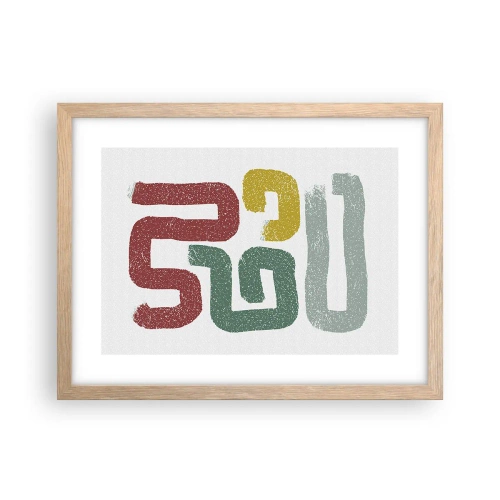 Plakat w ramie jasny dąb - W nieznanym języku - 40x30 cm