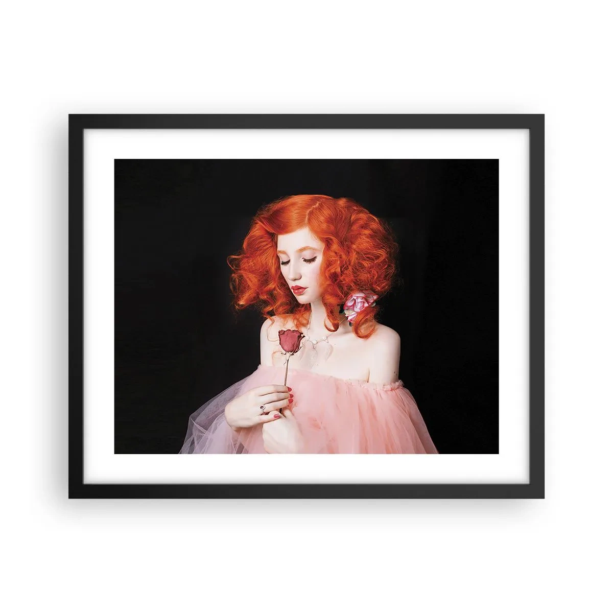Plakat w czarnej ramie - W barokowym stylu - 50x40 cm