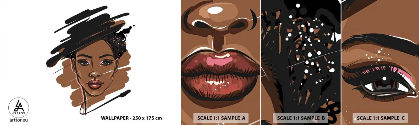 Fototapeta Próbka Standard Eco - Słodka jak czekolada - Kobieta, Moda, Portret Kobiety - 100x30 cm