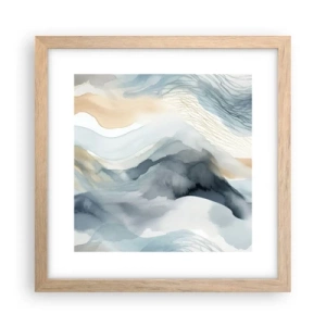 Plakat w ramie jasny dąb - Abstrakcja śnieżna i mglista - 30x30 cm