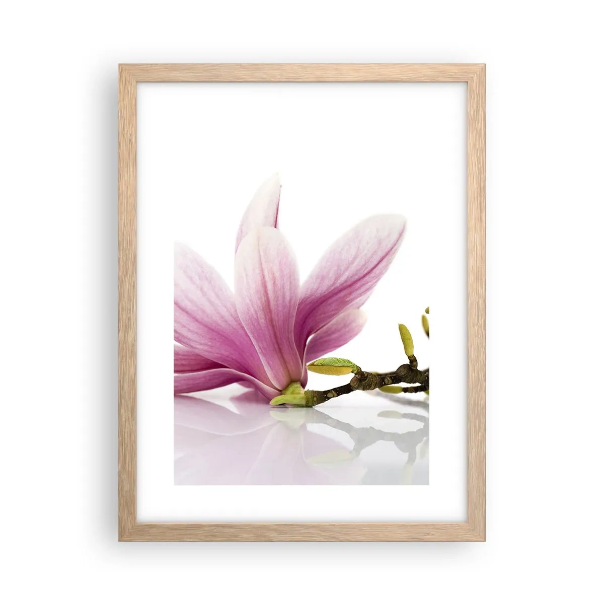 Plakat w ramie jasny dąb - Delikatne jak powiew wiosny - 30x40 cm