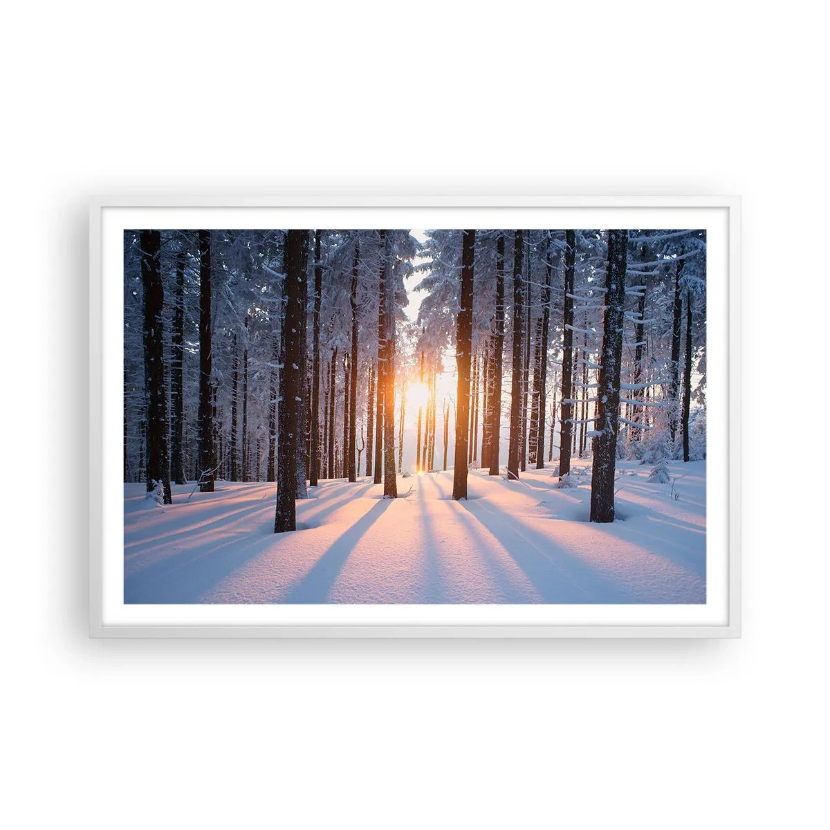 Plakat w białej ramie - Wyraźnie czarno na białym - 91x61 cm