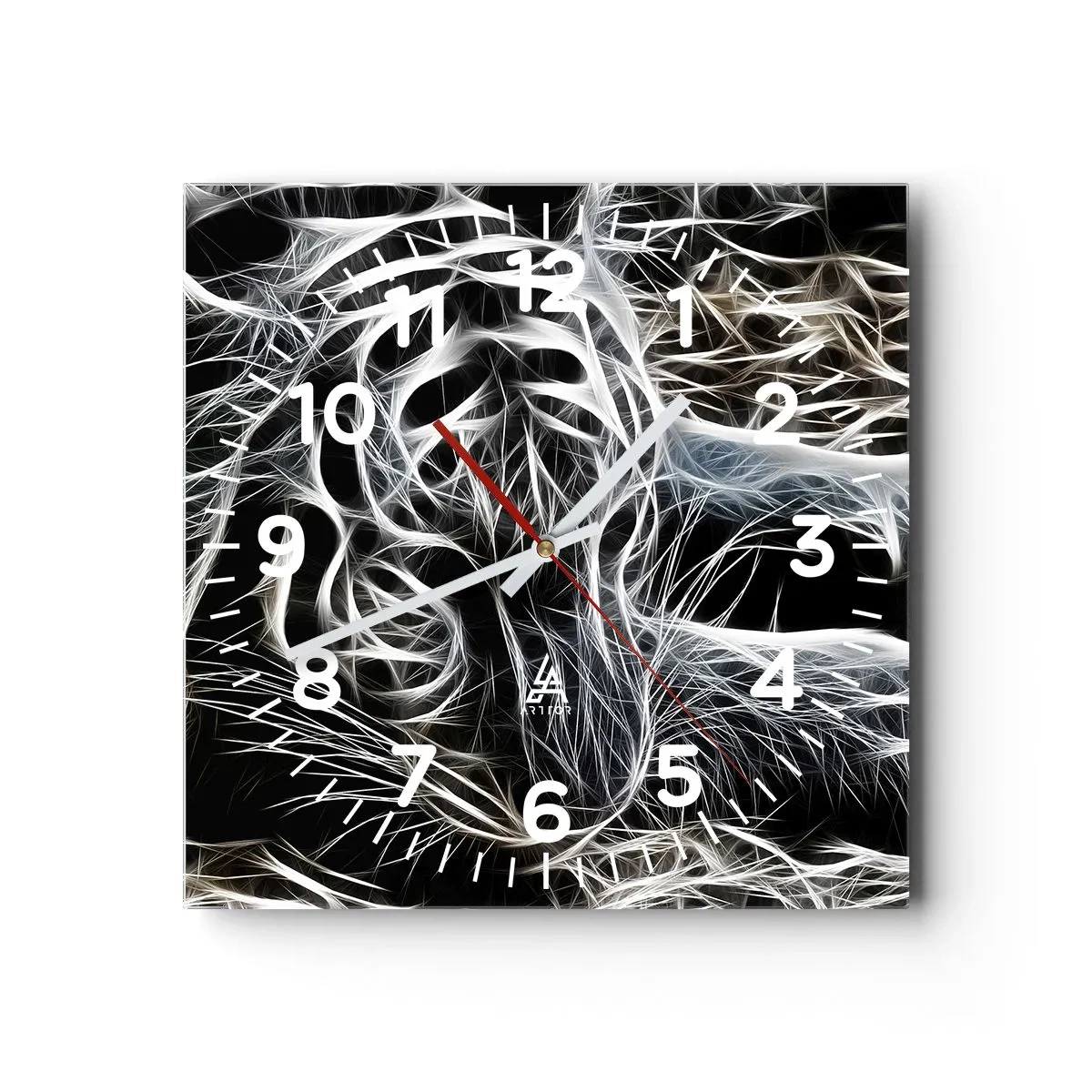 Zegar ścienny - Studium kociej lekkości - 40x40 cm