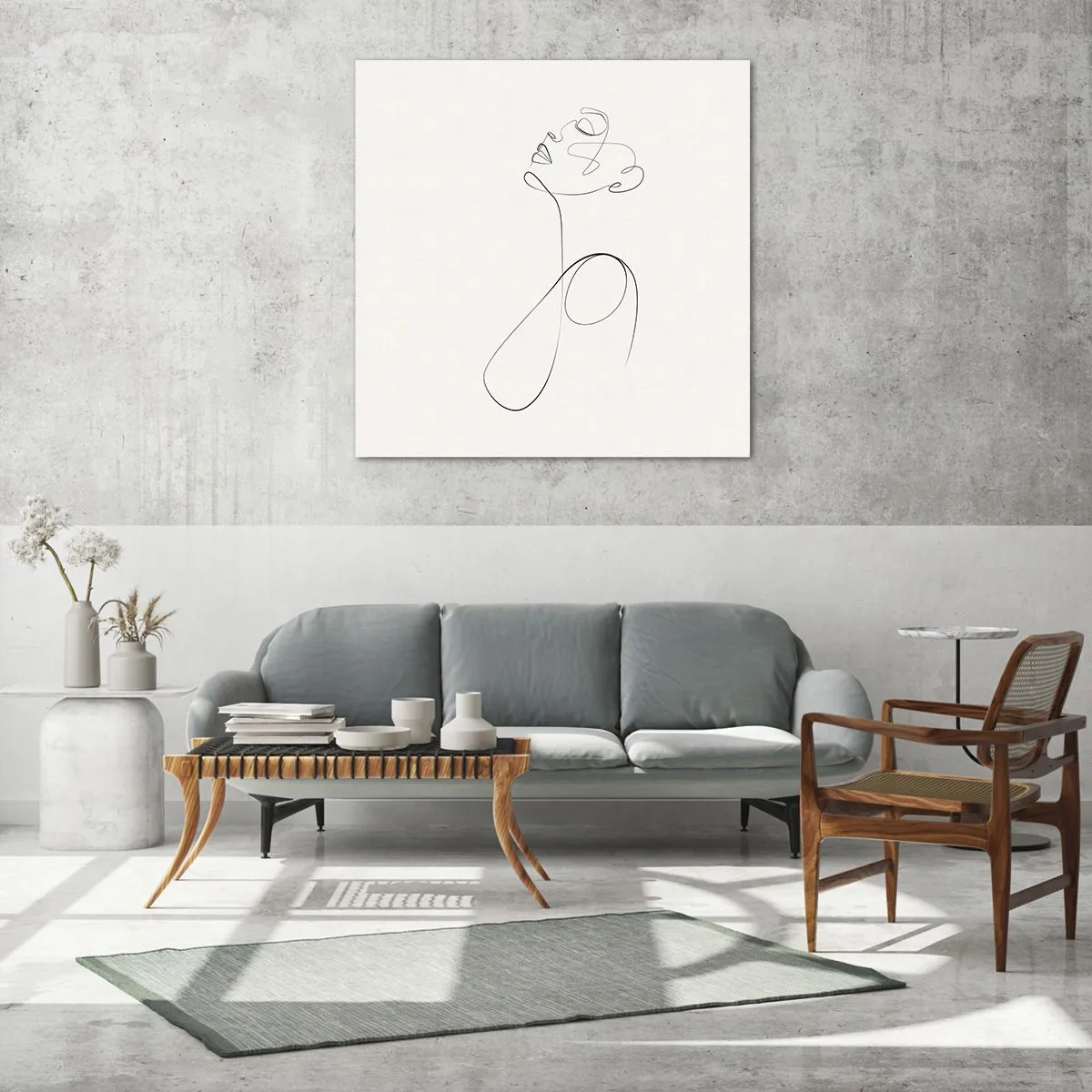Obraz na szkle - Zapętlona w marzeniach - 60x60 cm