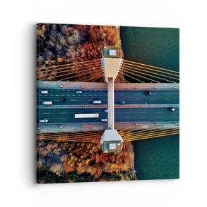 Obraz na płótnie - ZA wodami, za lasami - 30x30 cm