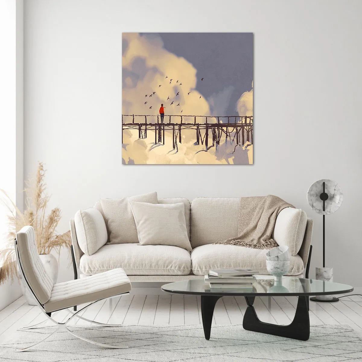 Obraz na szkle - Niebieska tęsknota - 50x50 cm