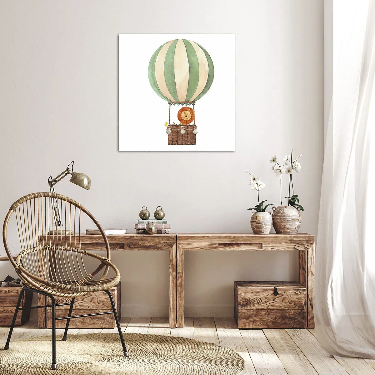 Obraz na płótnie - Podróże Leona - 40x40 cm