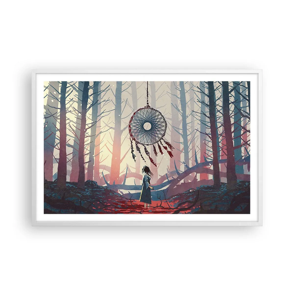 Plakat w białej ramie - Tajemny rytuał szczęścia - 91x61 cm