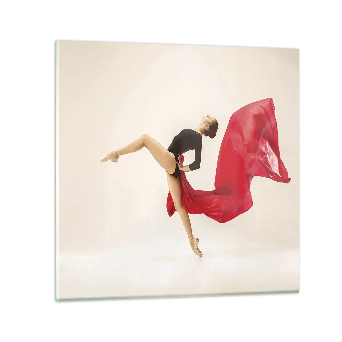 Obraz na szkle - Czerwone i czarne - 50x50 cm