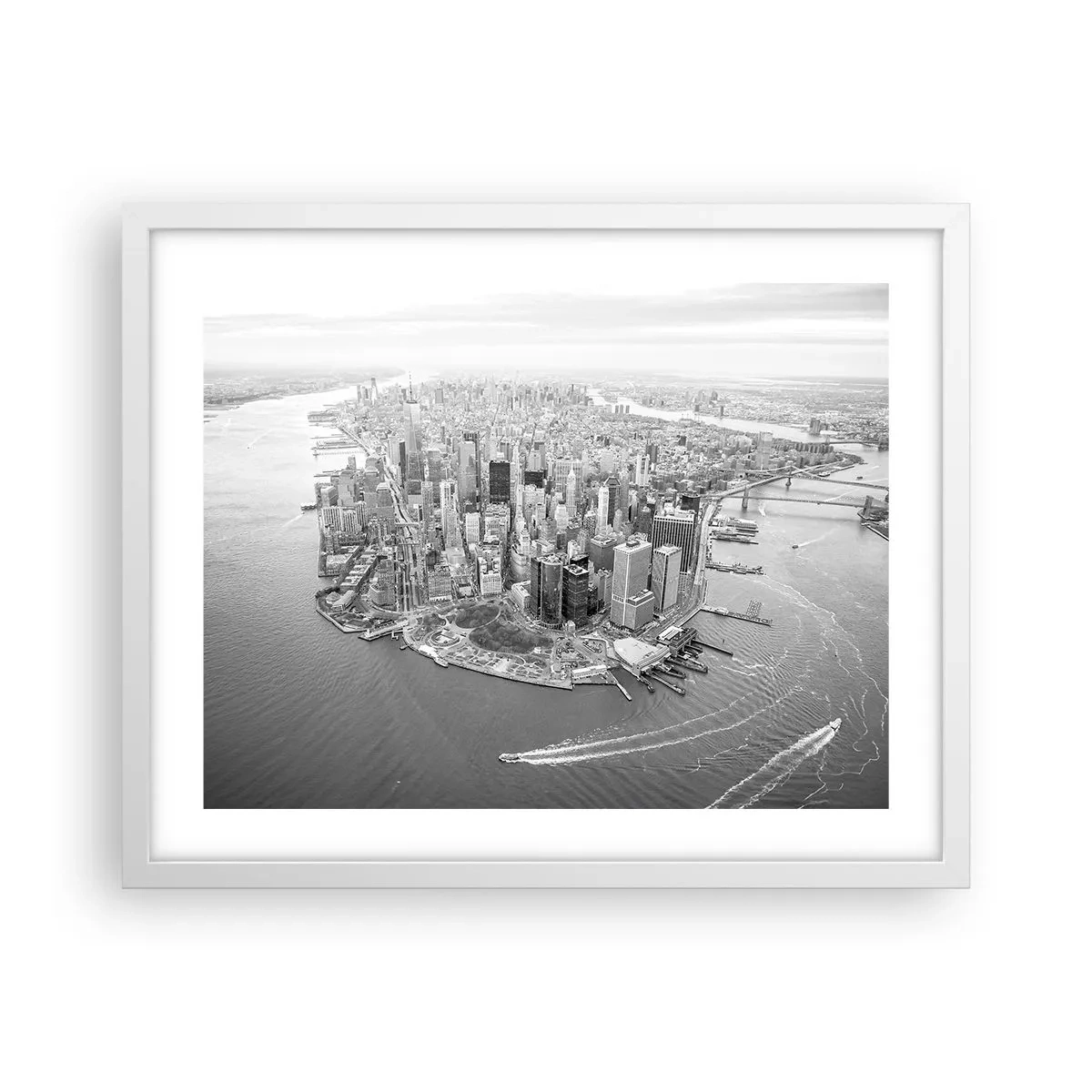 Plakat w białej ramie - Jak nie pokochać? - 50x40 cm