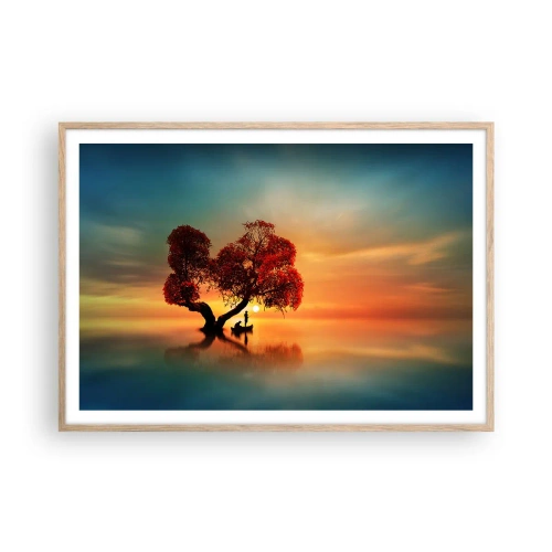 Plakat w ramie jasny dąb - Oddaleńcy i ciszyzna bezświata - 100x70 cm