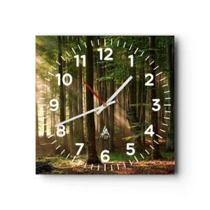 Zegar ścienny - Rozpromieniony w wiosenny poranek - 30x30 cm