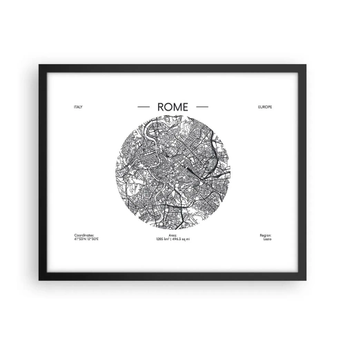 Plakat w czarnej ramie - Anatomia Rzymu - 50x40 cm