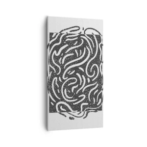 Obraz na płótnie - Abstrakcja: taniec radości - 55x100 cm