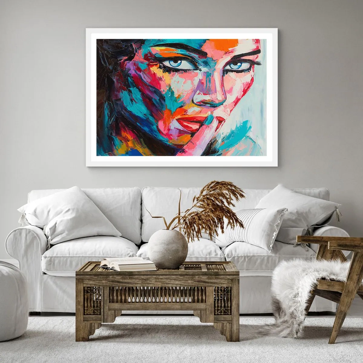 Plakat w białej ramie - Nasza pierwsza tajemnica - 30x30 cm