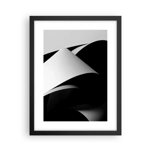 Plakat w czarnej ramie - Płaszczyzny światła z głębi cienia - 30x40 cm