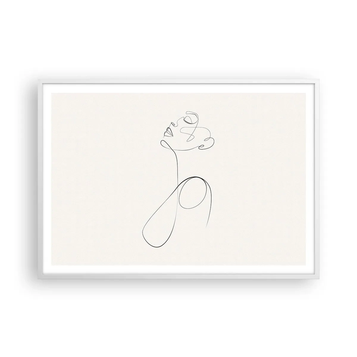 Plakat w białej ramie - Zapętlona w marzeniach - 100x70 cm