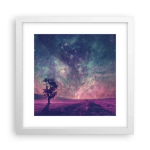 Plakat w białej ramie - Pod magicznym niebem - 30x30 cm