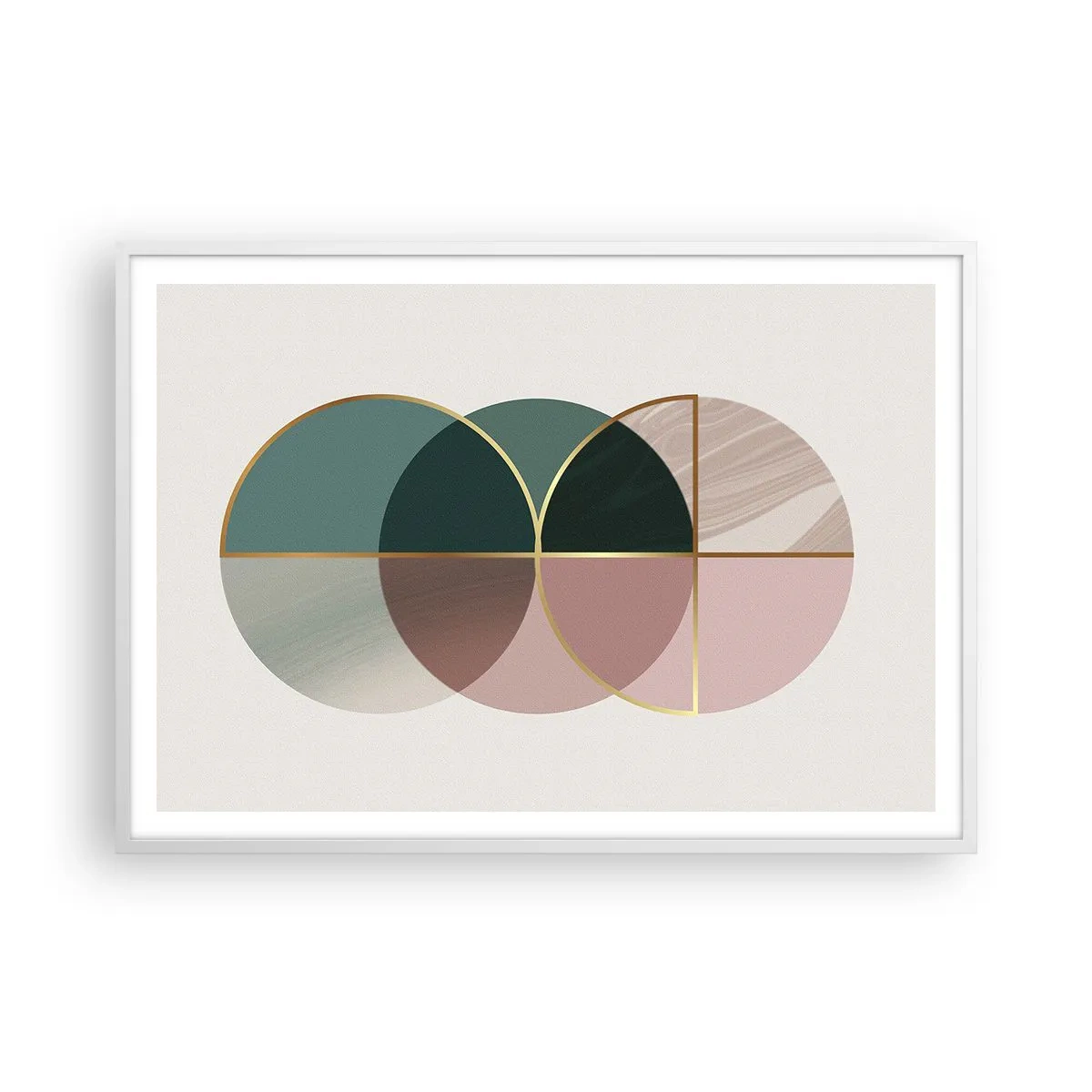 Plakat w białej ramie - Koło za kołem… - 100x70 cm