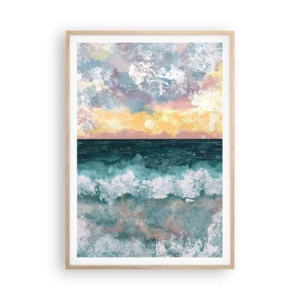 Plakat w ramie jasny dąb - Woda, światło, powietrze - 70x100 cm