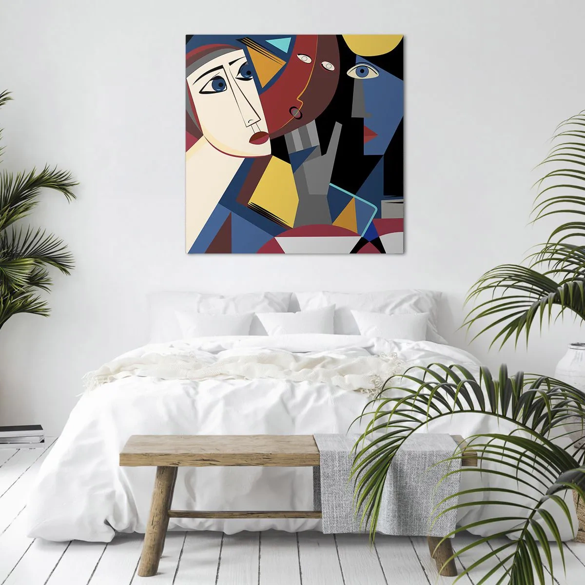 Obraz na płótnie - Rozmowa kubistów - 60x60 cm