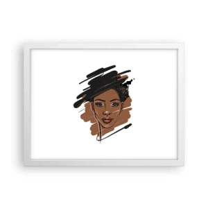 Plakat w białej ramie - Słodka jak czekolada - 40x30 cm
