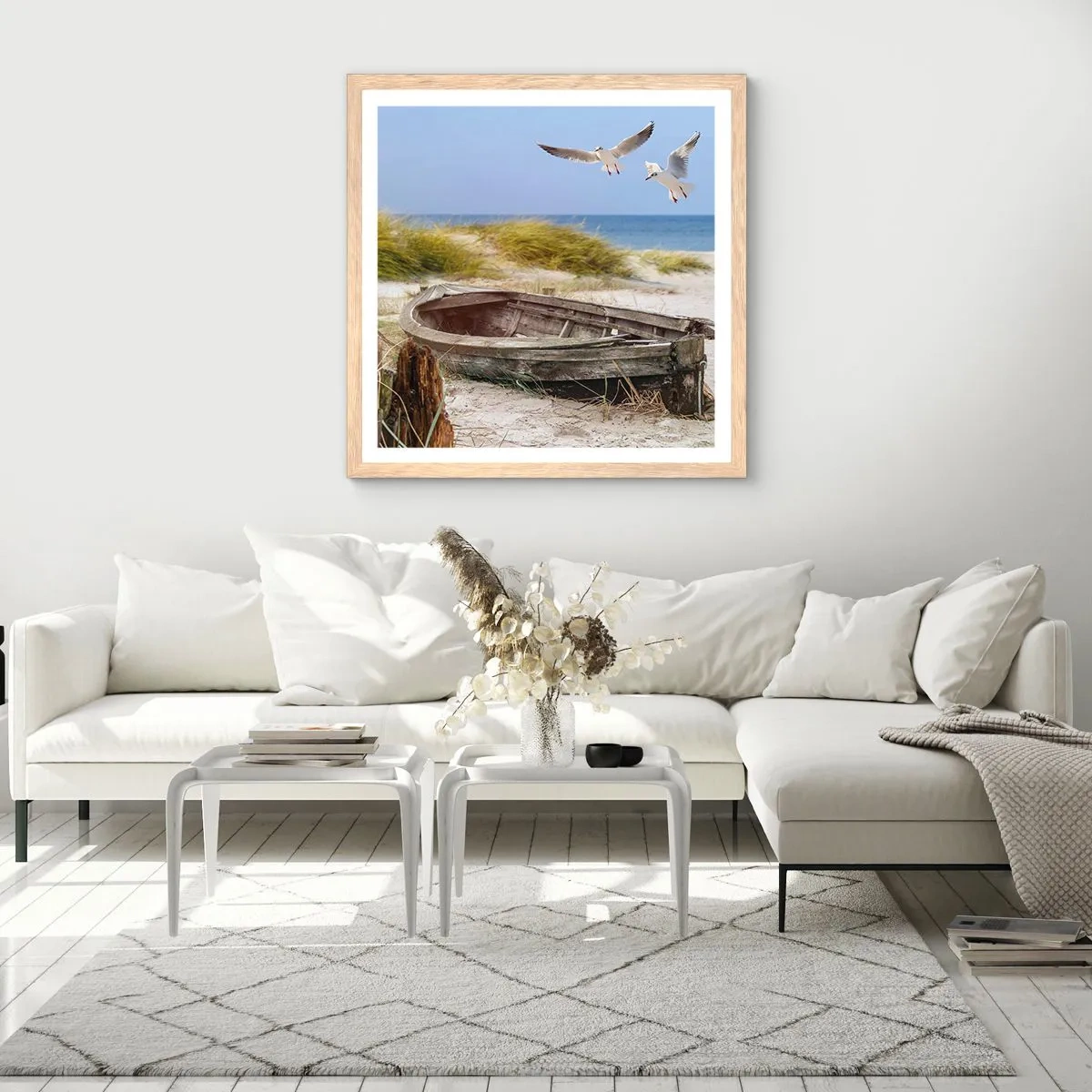 Plakat w ramie jasny dąb - Skąpane wiatrem - 60x60 cm