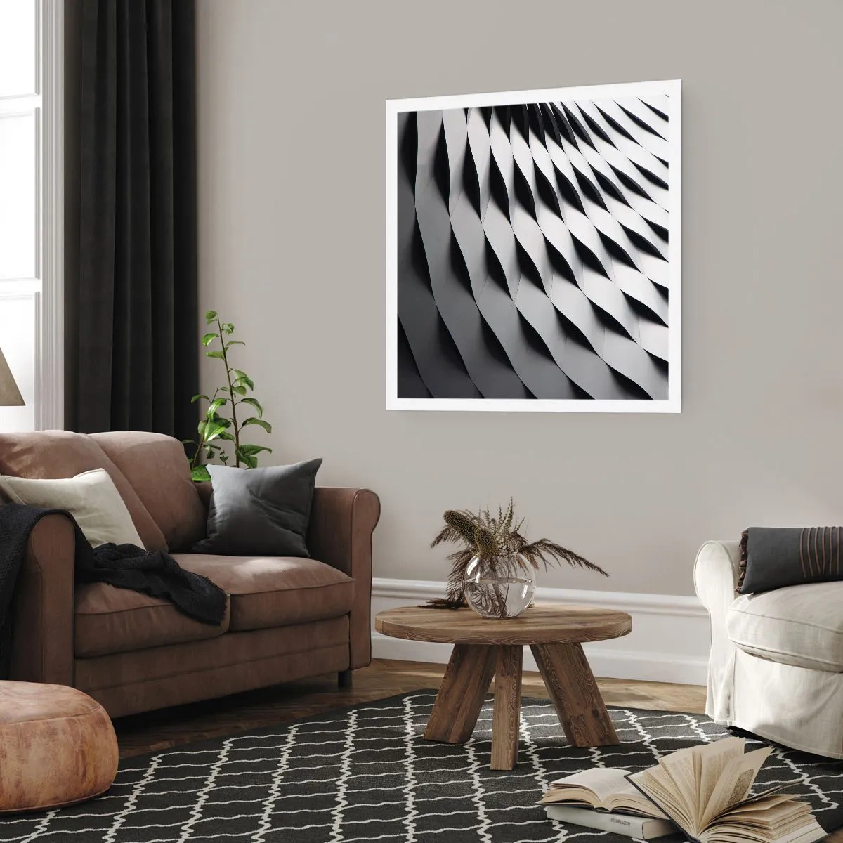 Plakat - Na powierzchni fal - 60x60 cm