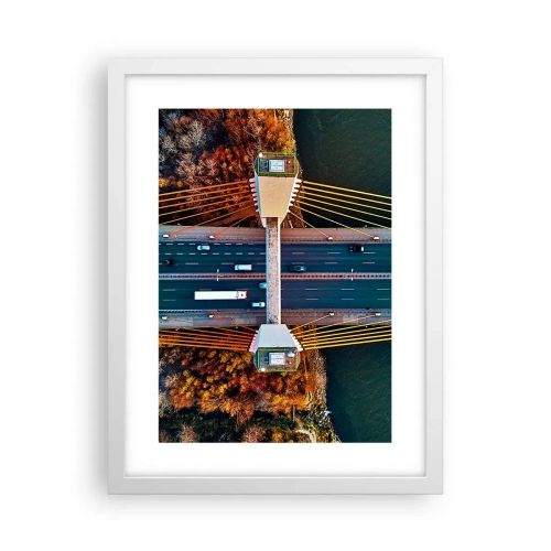 Plakat w białej ramie - ZA wodami, za lasami - 30x40 cm