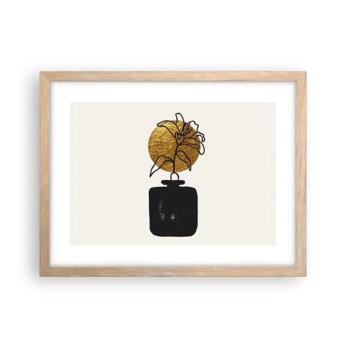 Plakat w ramie jasny dąb - Piękno na wagę złota - 40x30 cm