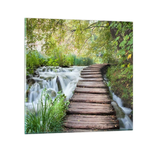 Obraz na szkle - Wcale nie cicha woda - 40x40 cm