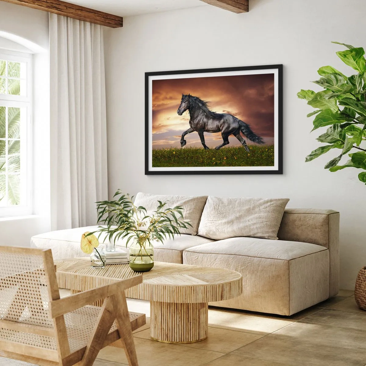 Plakat w czarnej ramie - Czarny książę - 50x40 cm