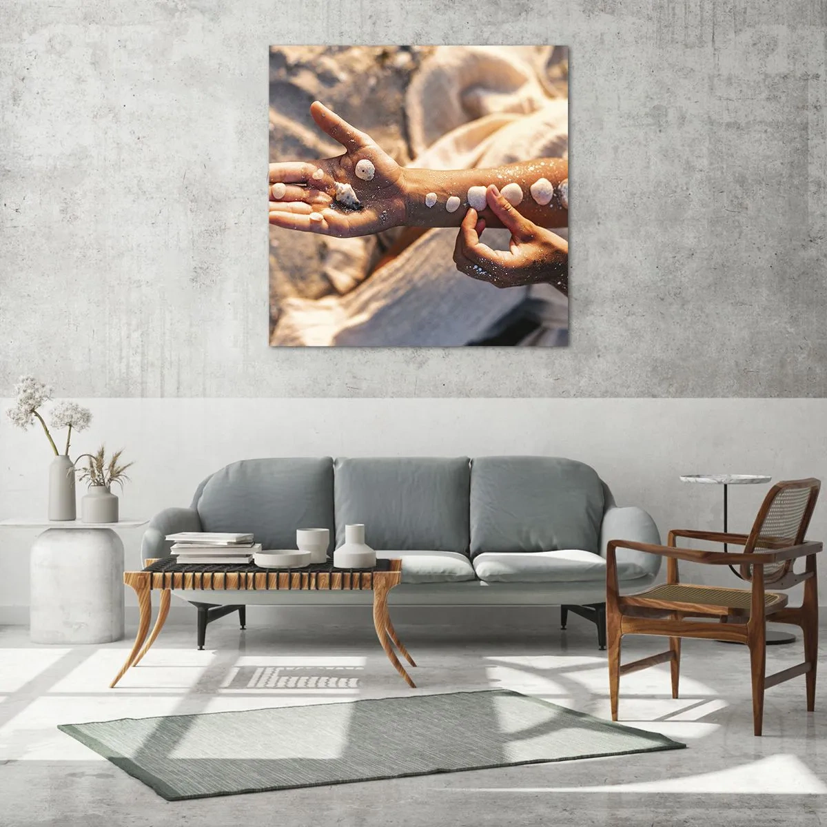 Obraz na szkle - Piękno w zasięgu ręki - 70x70 cm
