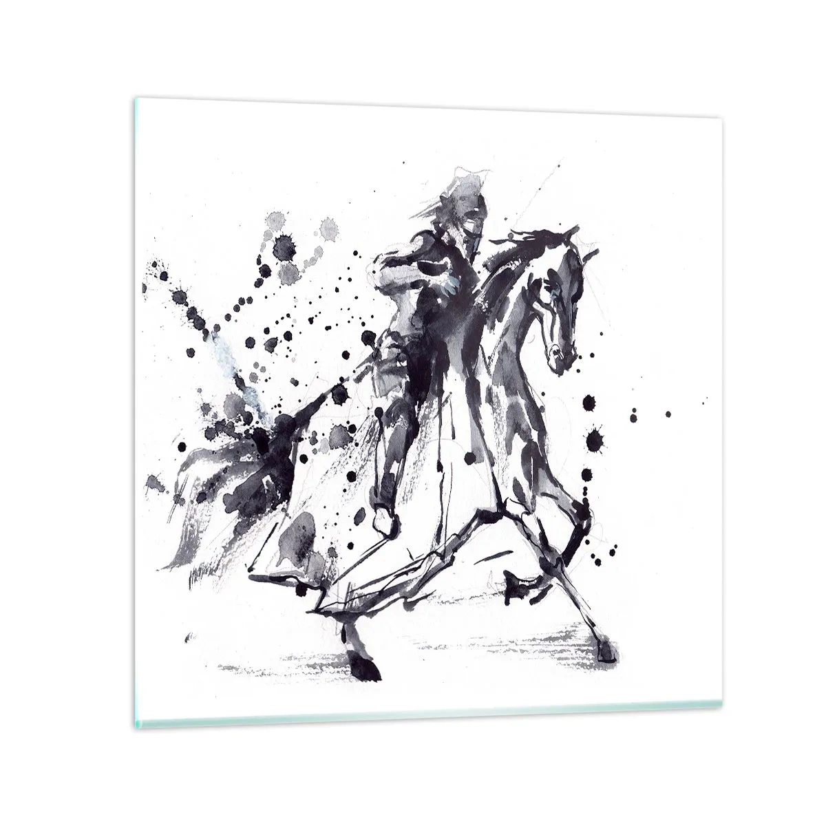 Obraz na szkle - Czarny rycerz - 70x70 cm