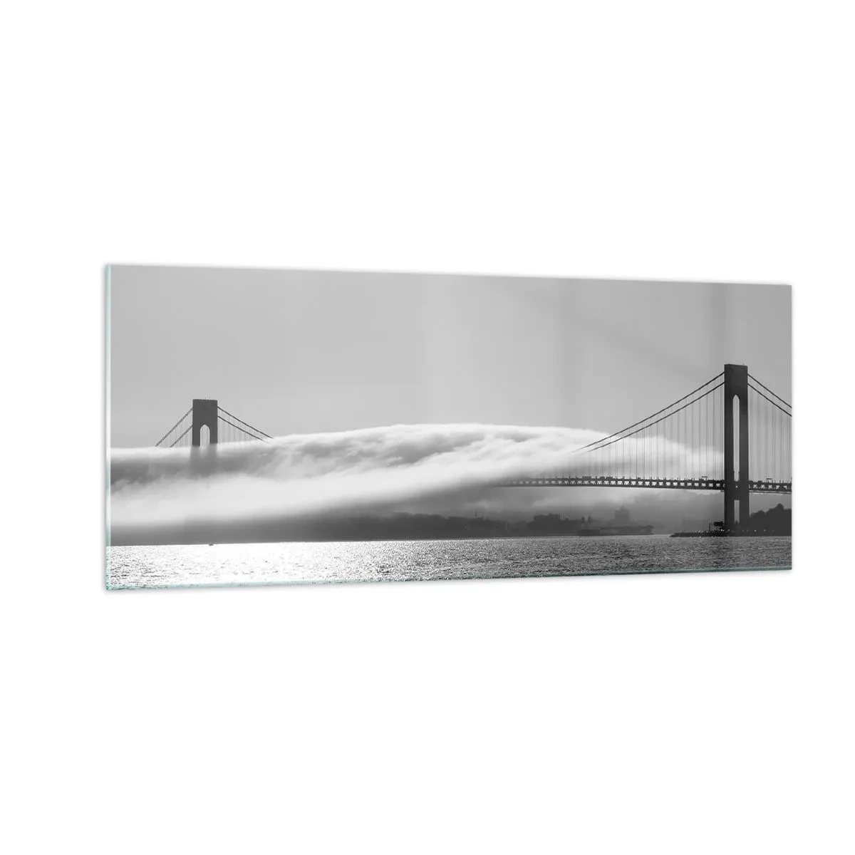Obraz na szkle - Przepłynąć przez Złote Wrota - 100x40 cm