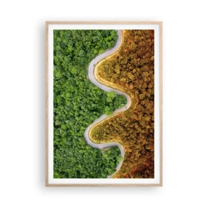 Plakat w ramie jasny dąb - Granice i przełomy - 70x100 cm