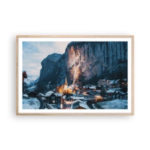 Plakat w ramie jasny dąb - Świetlisty duch zimy - 91x61 cm