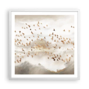 Plakat w białej ramie - Już czas… - 60x60 cm