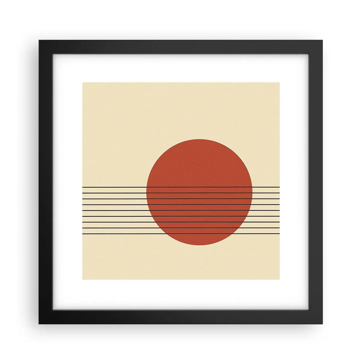 Plakat w czarnej ramie - W koło i dalej - 30x30 cm