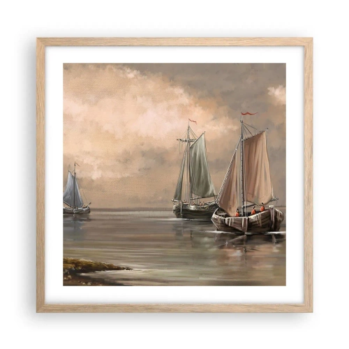Plakat w ramie jasny dąb - Powrót żeglarzy - 50x50 cm