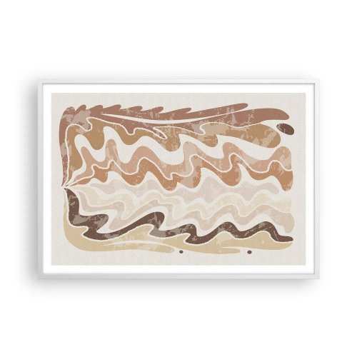 Plakat w białej ramie - Dobra energia – dobre emocje - 100x70 cm