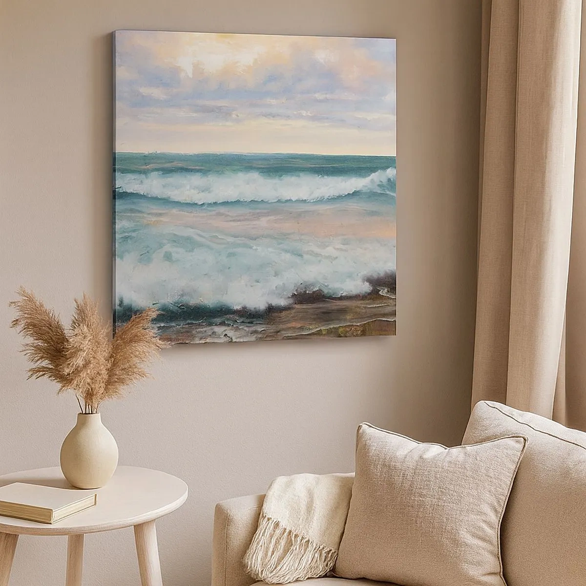 Obraz na płótnie - Tutaj wygładzisz duszę - 30x30 cm