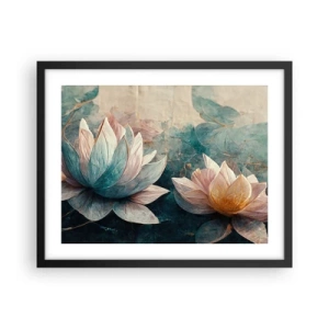 Plakat w czarnej ramie - Gwiazdy jeziora - 50x40 cm