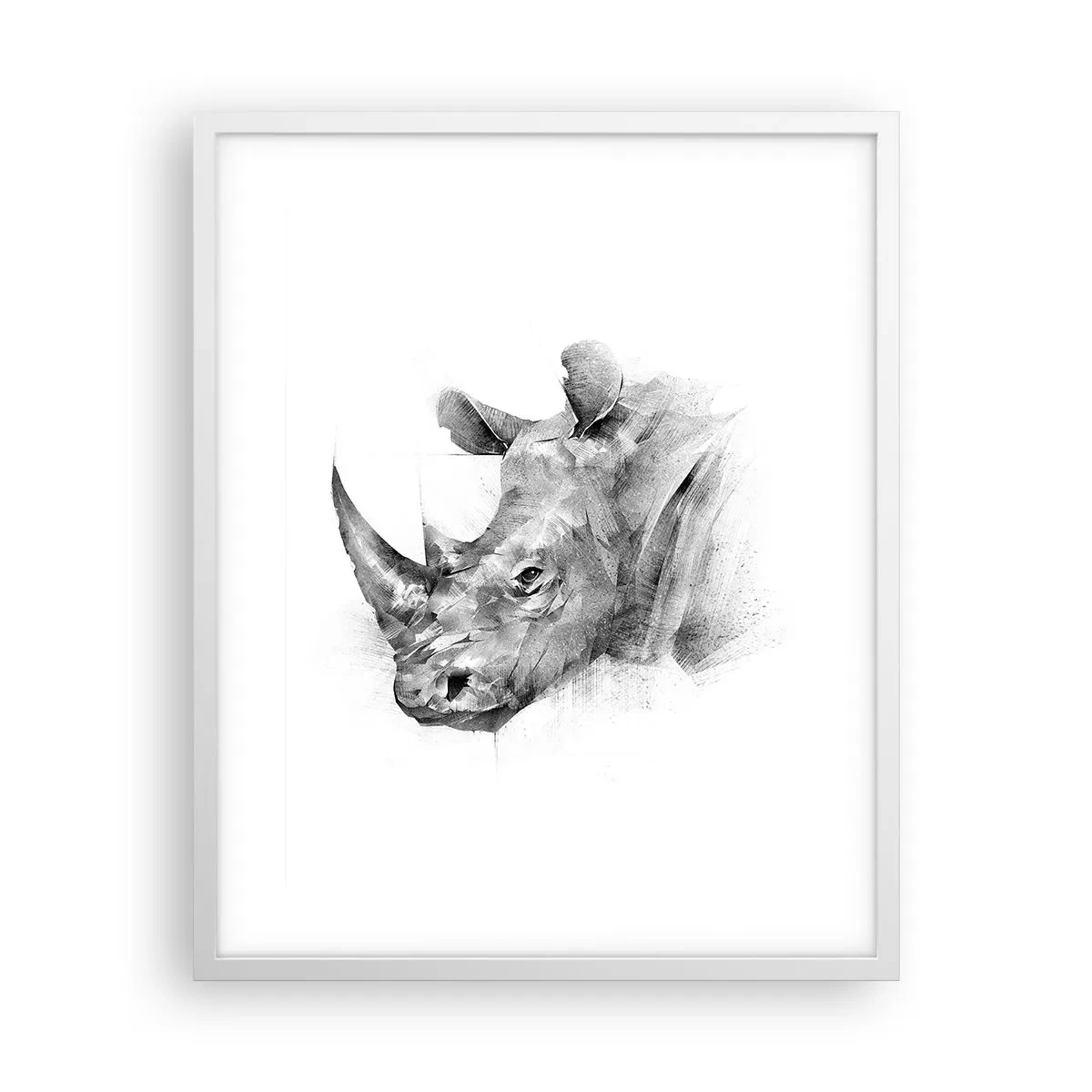 Plakat w białej ramie - Afrykański portret - 40x50 cm